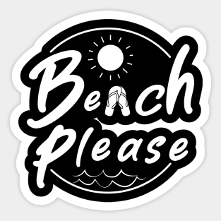 Beach Please Sticker